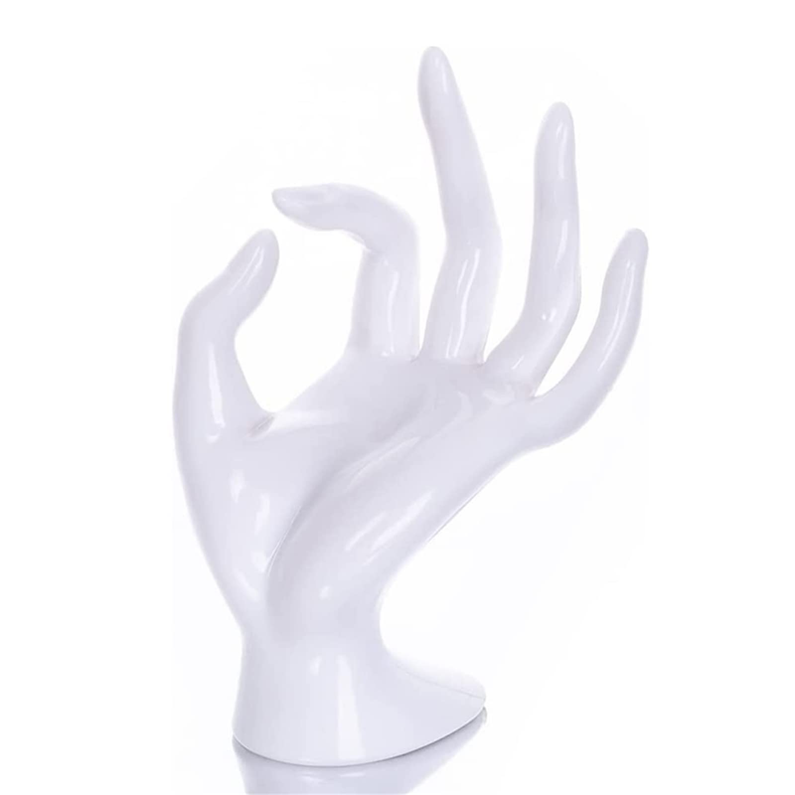 Maxsirui Hand Form Ring Holder Jewelry Display Organization Rack Bracelet Ring Watch Stand Support Aesthetic Y2k Room Decor (Rose Red)