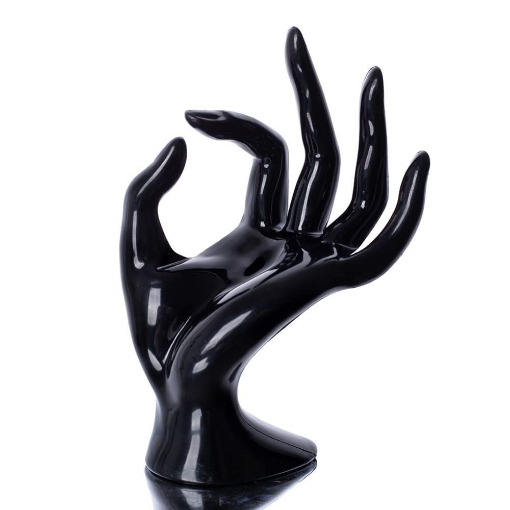 Maxsirui Hand Form Ring Holder Jewelry Display Organization Rack Bracelet Ring Watch Stand Support Aesthetic Y2k Room Decor (Rose Red)