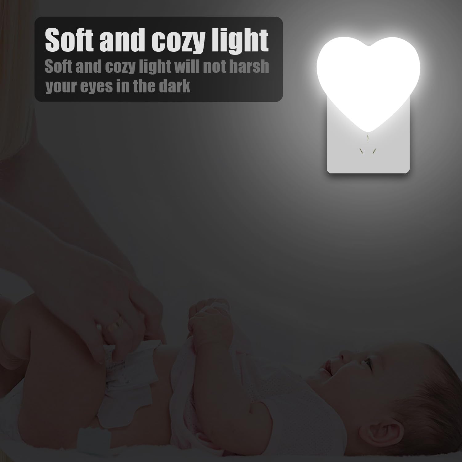 INZU Night Lights Plug into Wall, LED Night Light for Kids, Cute Nightlight with Auto Dusk to Dawn Sensor, LED Nightlight with Soft Warm Light for Bedroom, Nursery, Bathroom, Hallway (Pink)