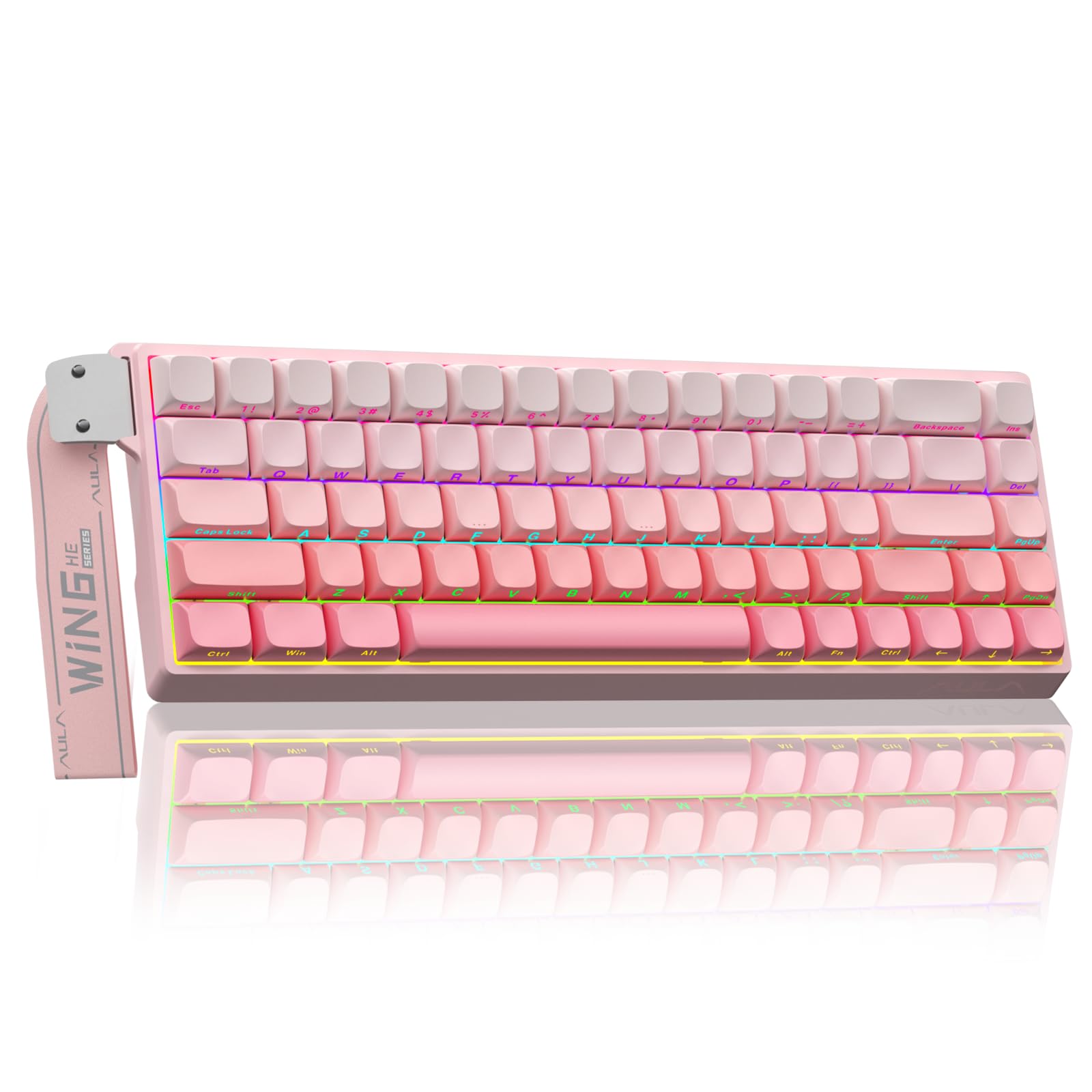 AULA WIN68 HE Mechanical Gaming Keyboard 60%, Hall Effect Magnetic Switch, Fast Trigger Mode Adjustable Actuation, 8000Hz Polling Rate, RGB Backlit, Wired Black Keyboard for Laptop/PC Gamer