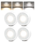 EZVALO LED Puck Lights, Rechargeable Battery Touch Light, 2.5'' Mini Tap Lights, Wireless Closet Light, Under Cabinet Lighting, 3 Color Temps, Stick On Lights Kitchen,Closet,Pantry(2 Pack)