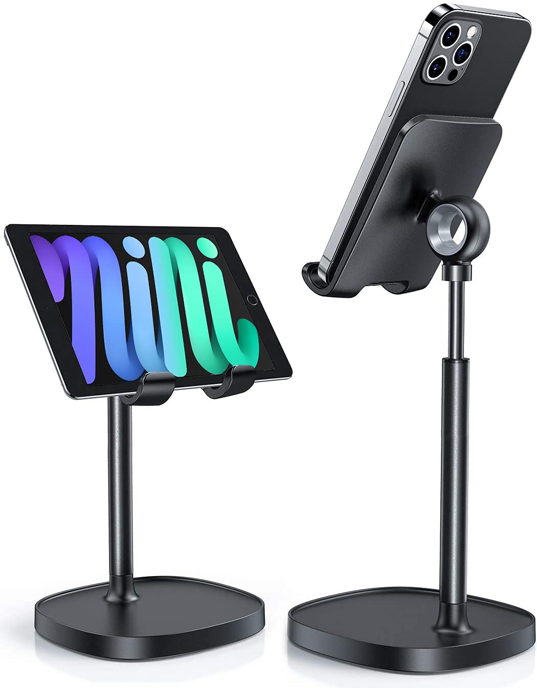 LISEN Cell Phone Stand Phone Holder for Desk Office Decor, Office Desk Accessories Women PC Gaming Essentials iPhone Stand Gadgets Men Gifts for Mom Fit OtterBox Case Switch iPad Air Tablet 4-10 in