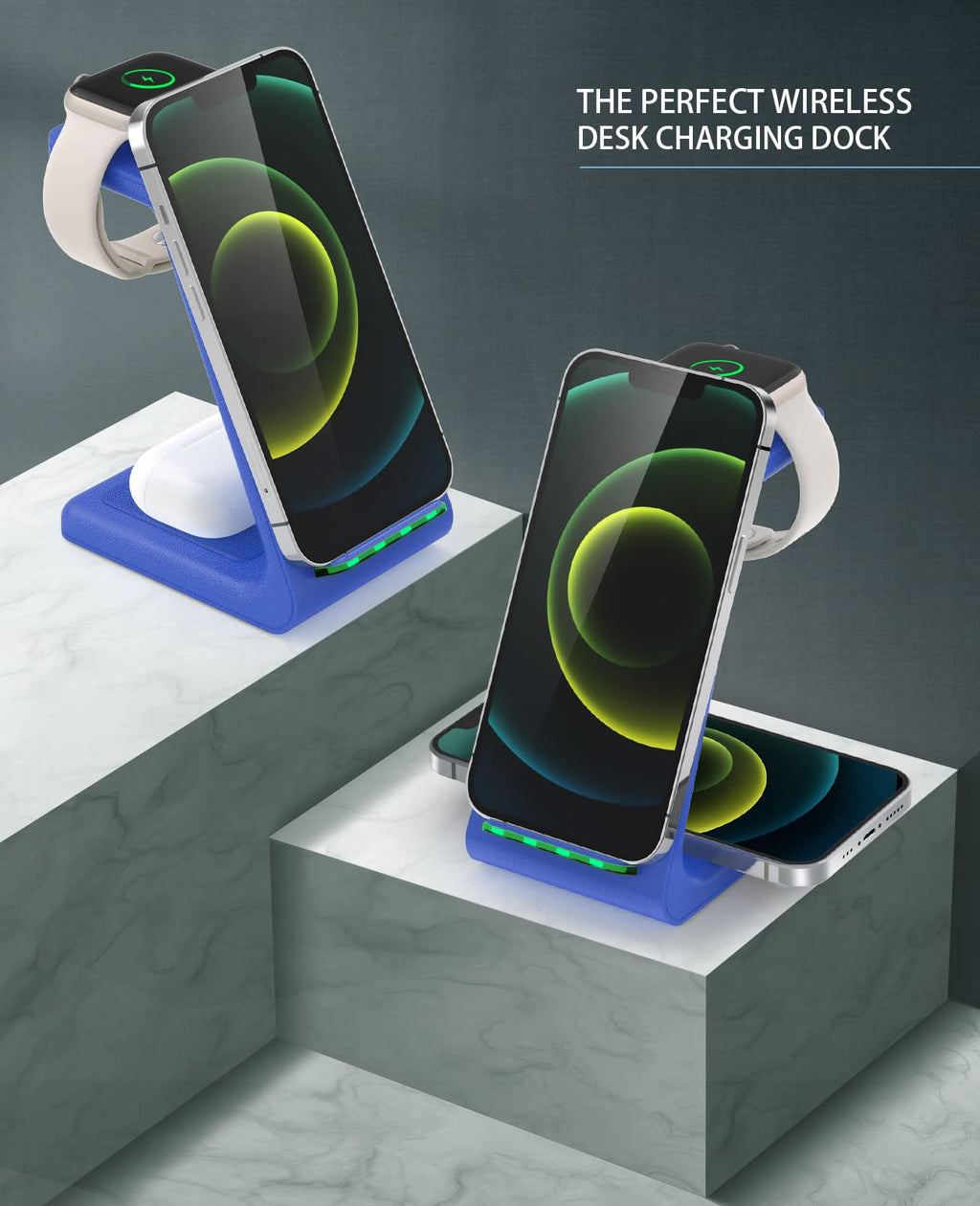 3 in 1 Wireless Charging Station, 2026 Upgraded Fast Desk Charger Station for iPhone 17 16 15 14 13 12 Pro Max Plus, Charger Stand for Apple Watch 11 10 9 8 7 6 5 4 3 2 Ultra SE, Airpods 4 3 2 Pro