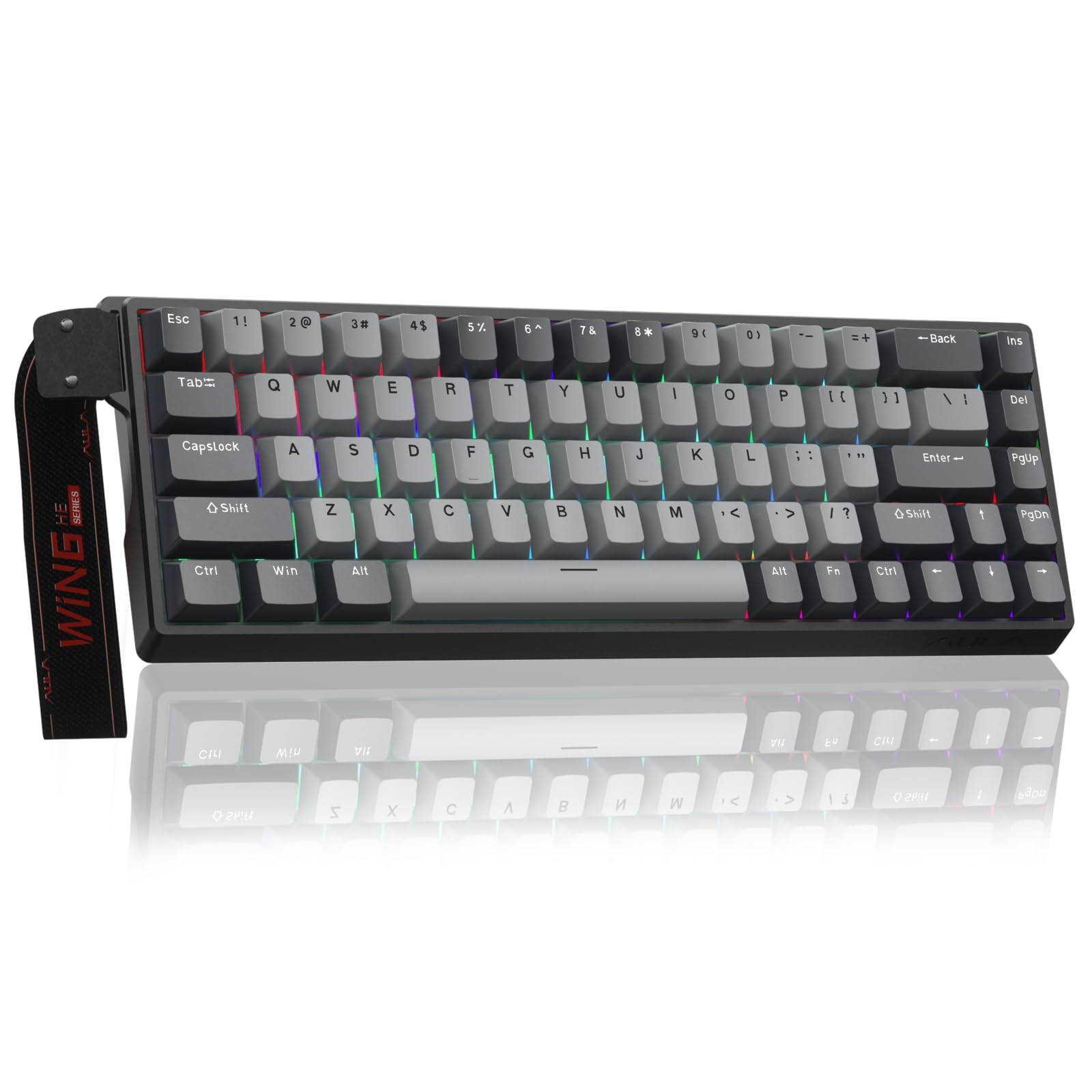 AULA WIN68 HE Mechanical Gaming Keyboard 60%, Hall Effect Magnetic Switch, Fast Trigger Mode Adjustable Actuation, 8000Hz Polling Rate, RGB Backlit, Wired Black Keyboard for Laptop/PC Gamer