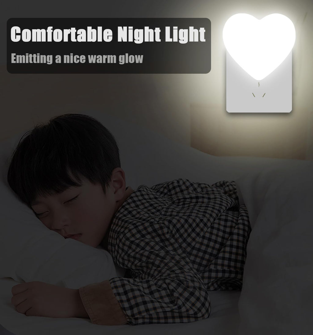 INZU Night Lights Plug into Wall, LED Night Light for Kids, Cute Nightlight with Auto Dusk to Dawn Sensor, LED Nightlight with Soft Warm Light for Bedroom, Nursery, Bathroom, Hallway (Pink)
