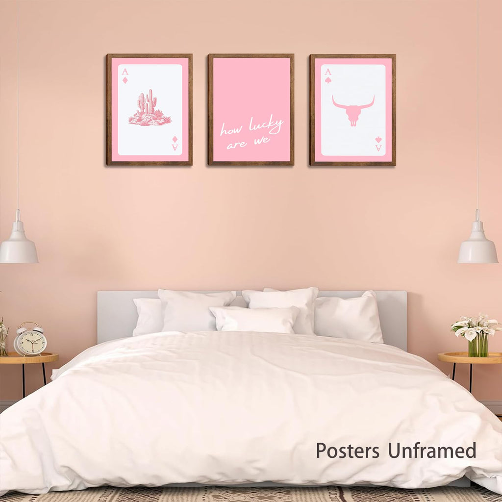 Black Girl Pink Wall Art Aesthetic Set of 3, African American Black Women Canvas Posters Fashion Black Girl Wall Pictures Prints Home Decor，Living Room， Bedroom ，Bathroom Decoration ，12x16In Unframed