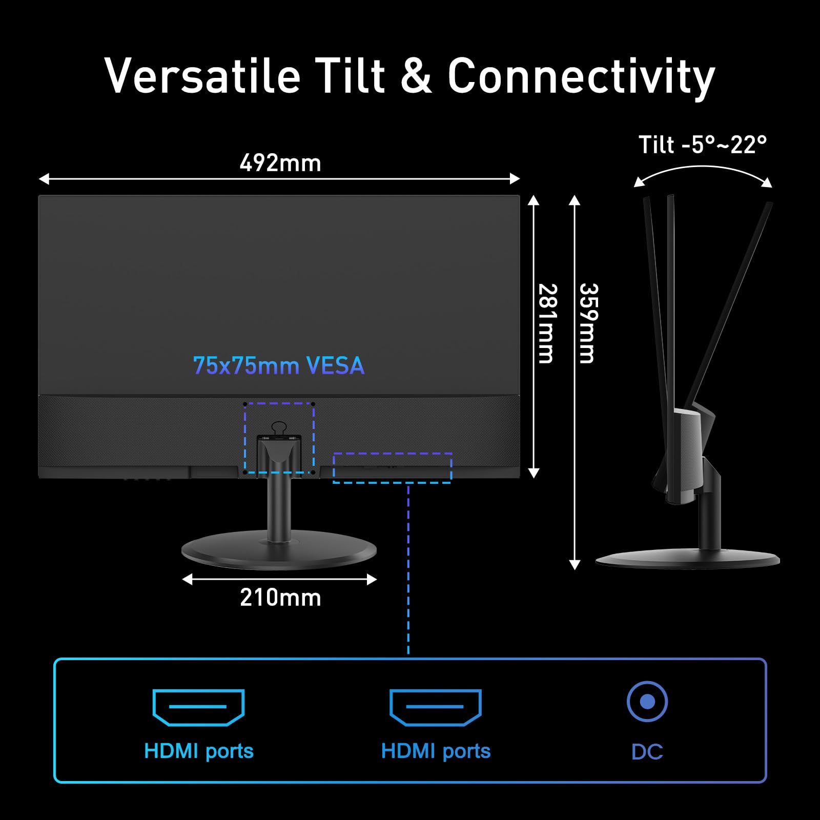 SANSUI 27 Inch Curved 240Hz Gaming Monitor FHD 1080P, 1500R Curve Computer Monitor, 130% sRGB, 4000:1 Contrast, HDR, FreeSync, MPRT 1Ms, Low Blue Light, HDMI DP Ports, Metal Stand, DP Cable Incl.