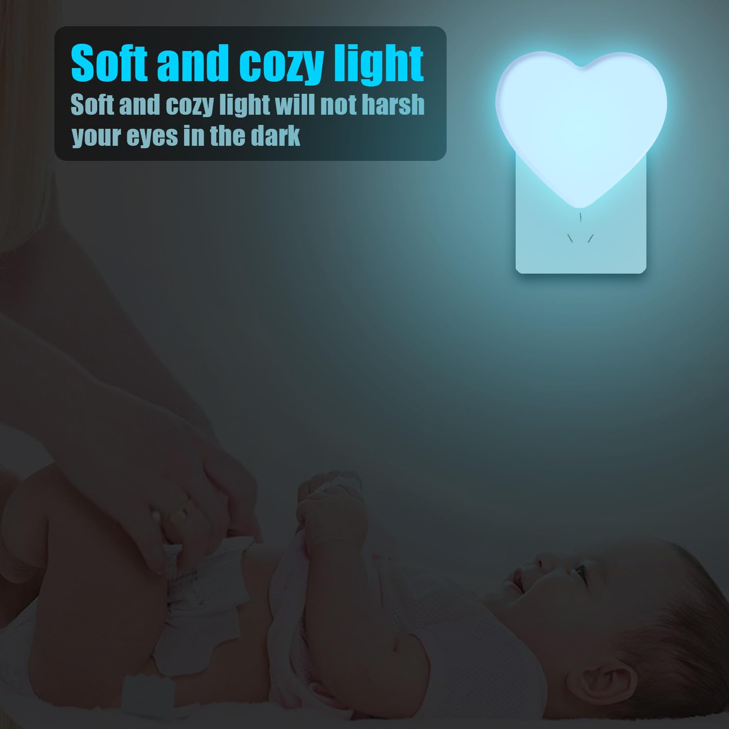 INZU Night Lights Plug into Wall, LED Night Light for Kids, Cute Nightlight with Auto Dusk to Dawn Sensor, LED Nightlight with Soft Warm Light for Bedroom, Nursery, Bathroom, Hallway (Pink)