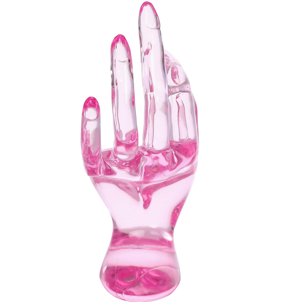 Maxsirui Hand Form Ring Holder Jewelry Display Organization Rack Bracelet Ring Watch Stand Support Aesthetic Y2k Room Decor (Rose Red)