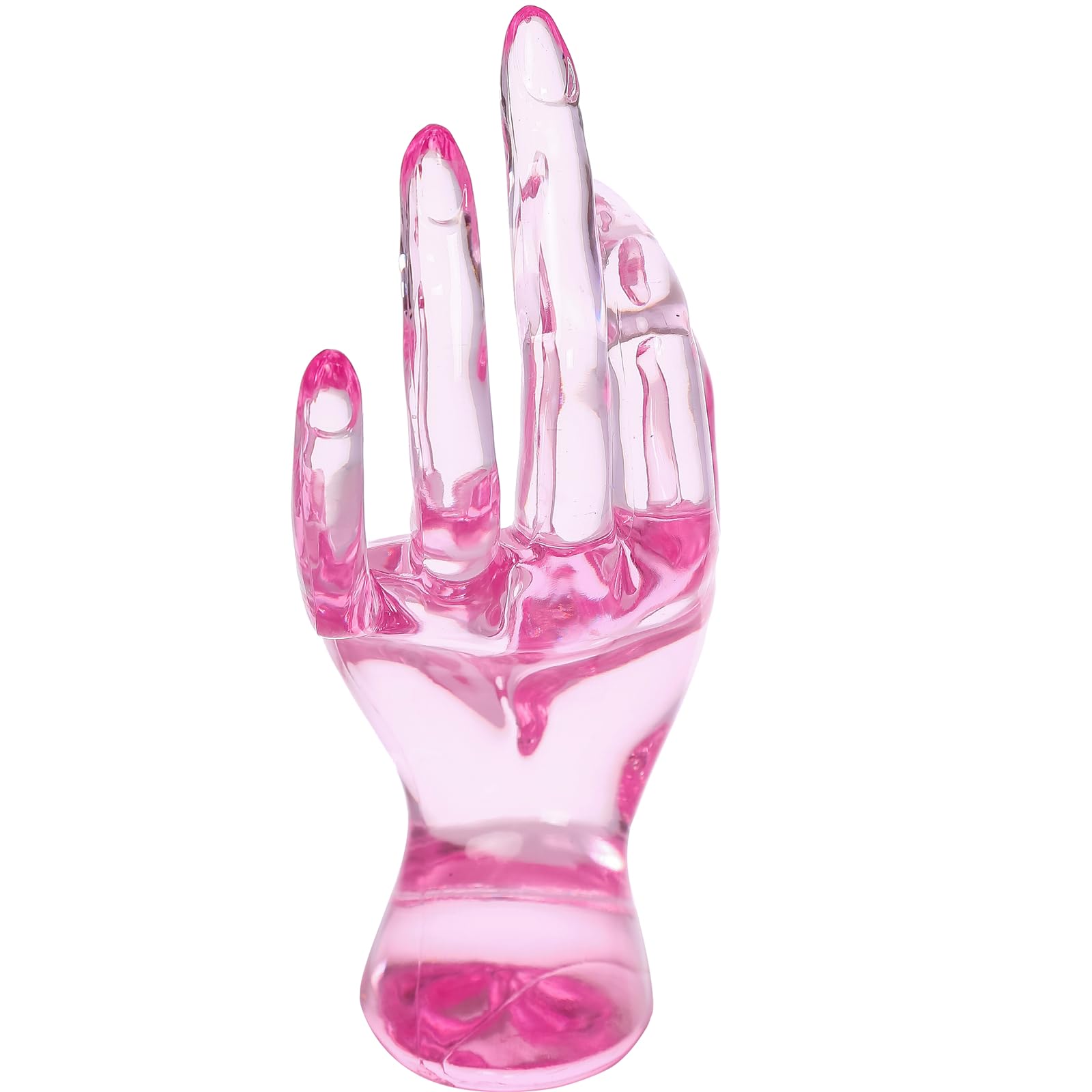 Maxsirui Hand Form Ring Holder Jewelry Display Organization Rack Bracelet Ring Watch Stand Support Aesthetic Y2k Room Decor (Rose Red)