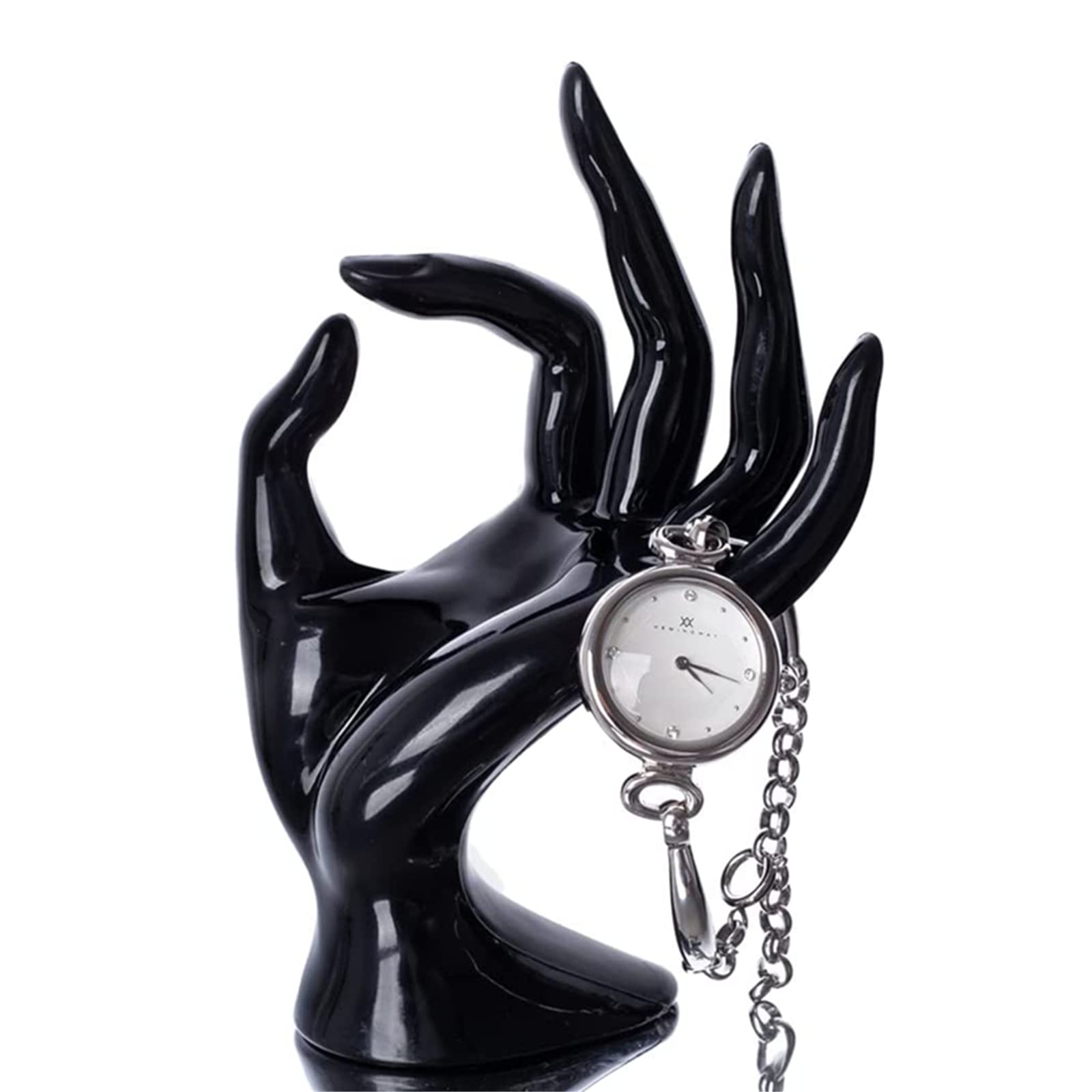 Maxsirui Hand Form Ring Holder Jewelry Display Organization Rack Bracelet Ring Watch Stand Support Aesthetic Y2k Room Decor (Rose Red)