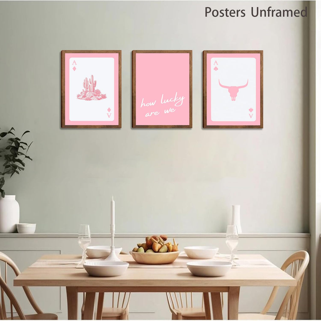 Black Girl Pink Wall Art Aesthetic Set of 3, African American Black Women Canvas Posters Fashion Black Girl Wall Pictures Prints Home Decor，Living Room， Bedroom ，Bathroom Decoration ，12x16In Unframed