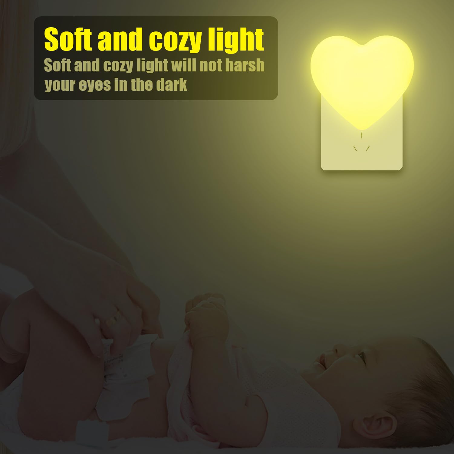 INZU Night Lights Plug into Wall, LED Night Light for Kids, Cute Nightlight with Auto Dusk to Dawn Sensor, LED Nightlight with Soft Warm Light for Bedroom, Nursery, Bathroom, Hallway (Pink)