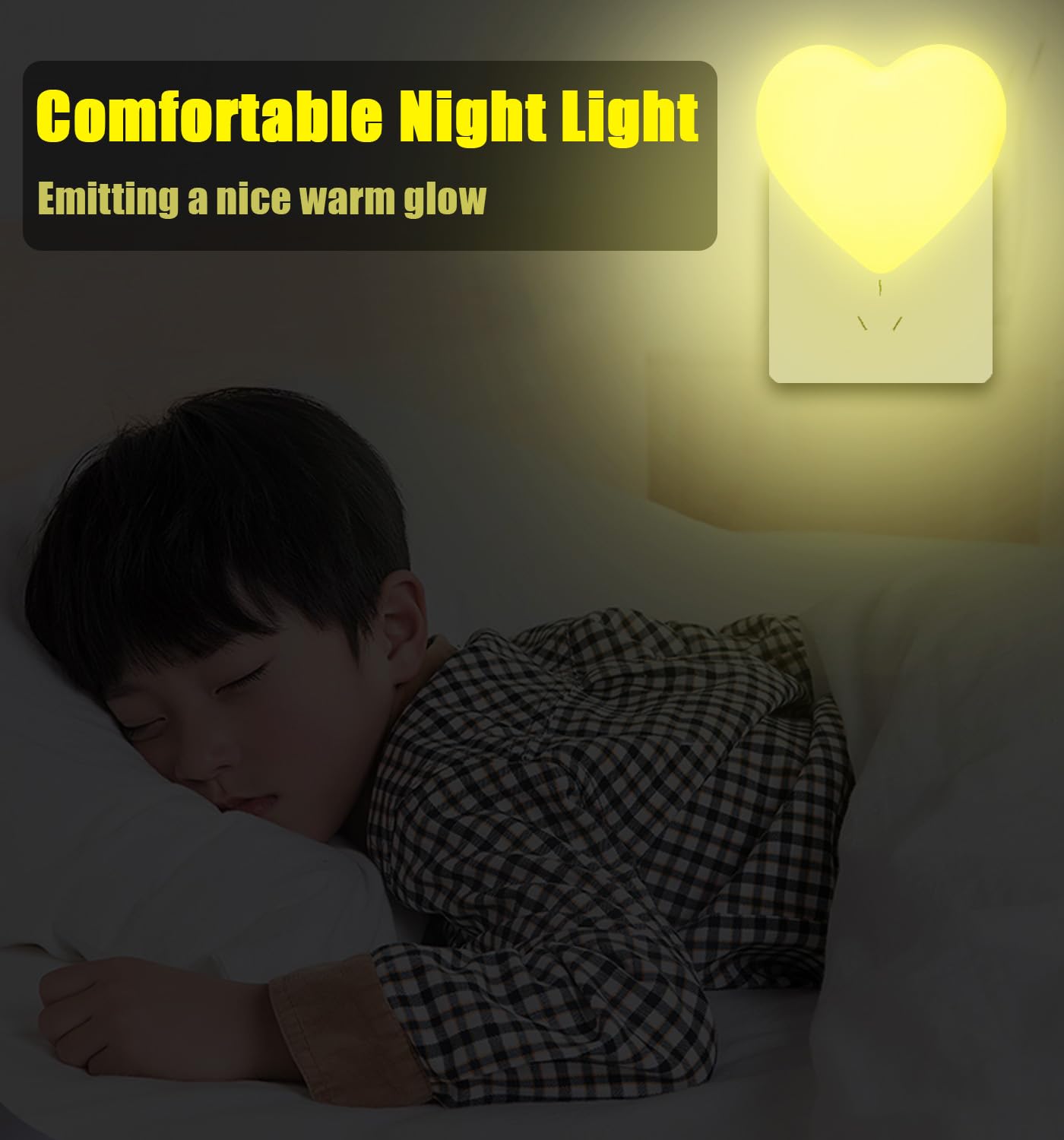 INZU Night Lights Plug into Wall, LED Night Light for Kids, Cute Nightlight with Auto Dusk to Dawn Sensor, LED Nightlight with Soft Warm Light for Bedroom, Nursery, Bathroom, Hallway (Pink)