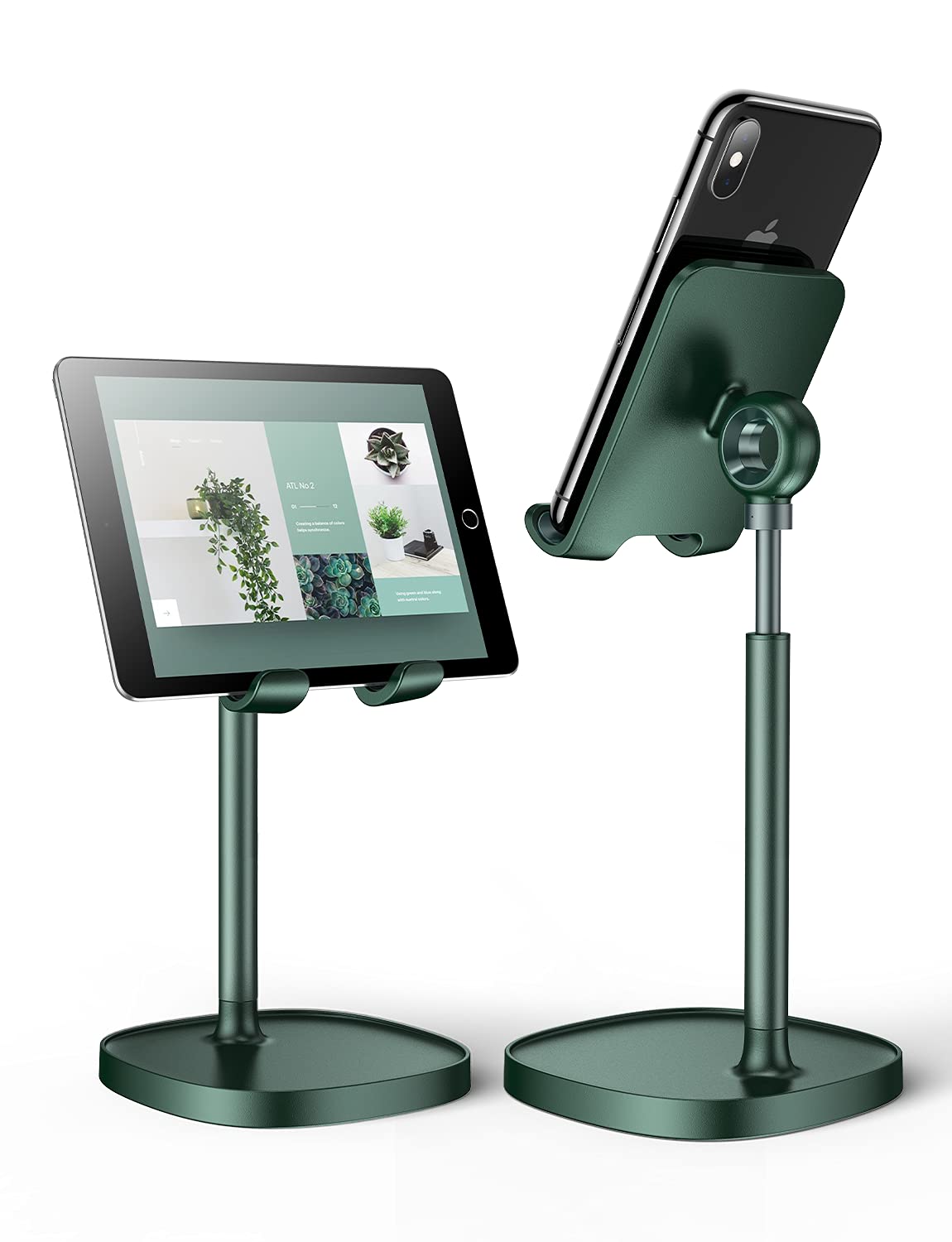 LISEN Cell Phone Stand Phone Holder for Desk Office Decor, Office Desk Accessories Women PC Gaming Essentials iPhone Stand Gadgets Men Gifts for Mom Fit OtterBox Case Switch iPad Air Tablet 4-10 in