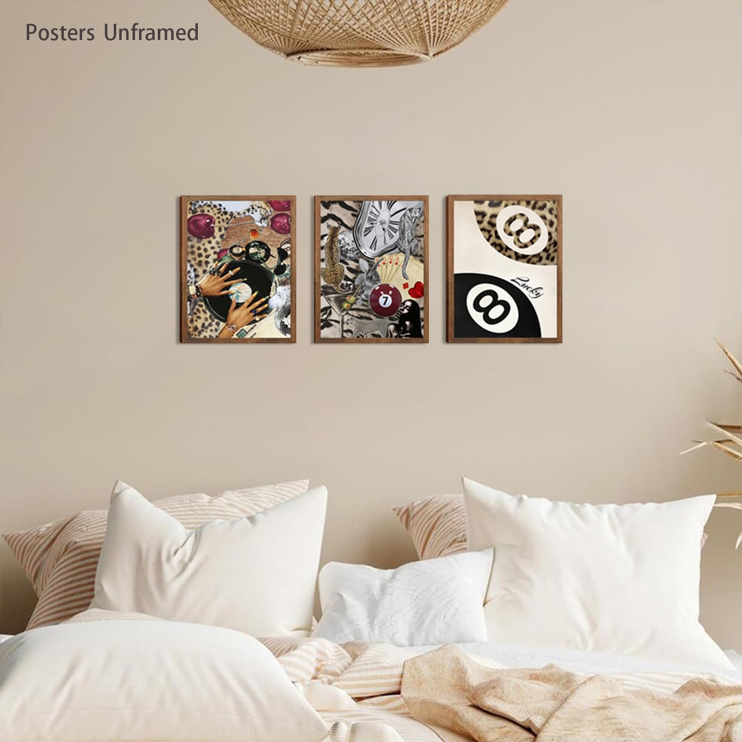 Black Girl Pink Wall Art Aesthetic Set of 3, African American Black Women Canvas Posters Fashion Black Girl Wall Pictures Prints Home Decor，Living Room， Bedroom ，Bathroom Decoration ，12x16In Unframed