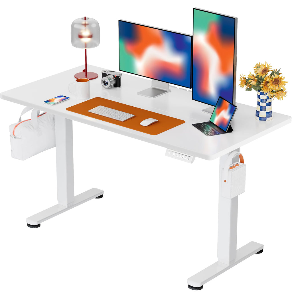 ErGear Height Adjustable Electric Standing Desk, 48 x 24 Inches Sit Stand up Desk, Memory Computer Home Office Desk, Black