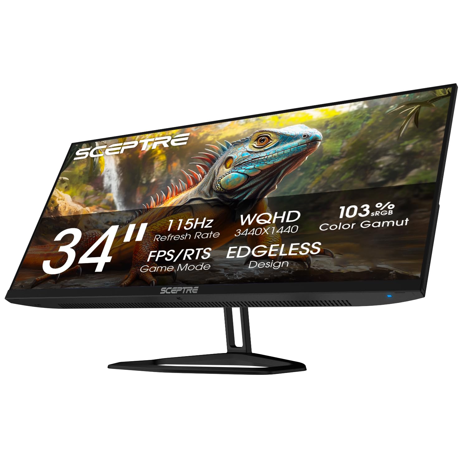 Sceptre New 22-Inch Gaming Monitor, FHD 1080p, Up to 144Hz, HDMI, DisplayPort, Built-in Speakers, Machine Black (E225W-FW144 Series, 2026)