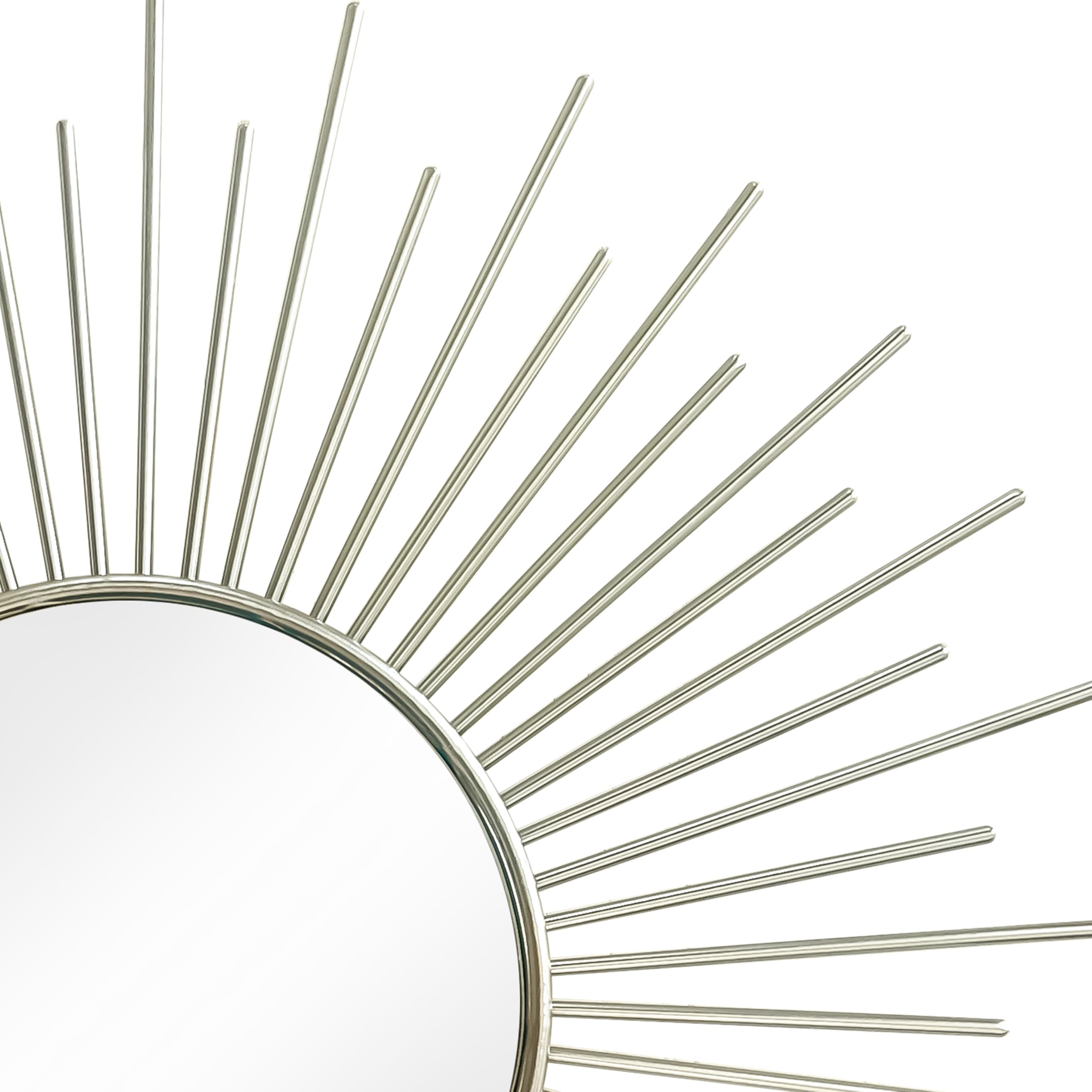 3 Pack Metal Mirrors for Wall Sunburst Wall Mirrors Home Décor Decorative Hanging Wall Art for Living Room Bedroom Entryway (Gold, Flower+Sunburst)