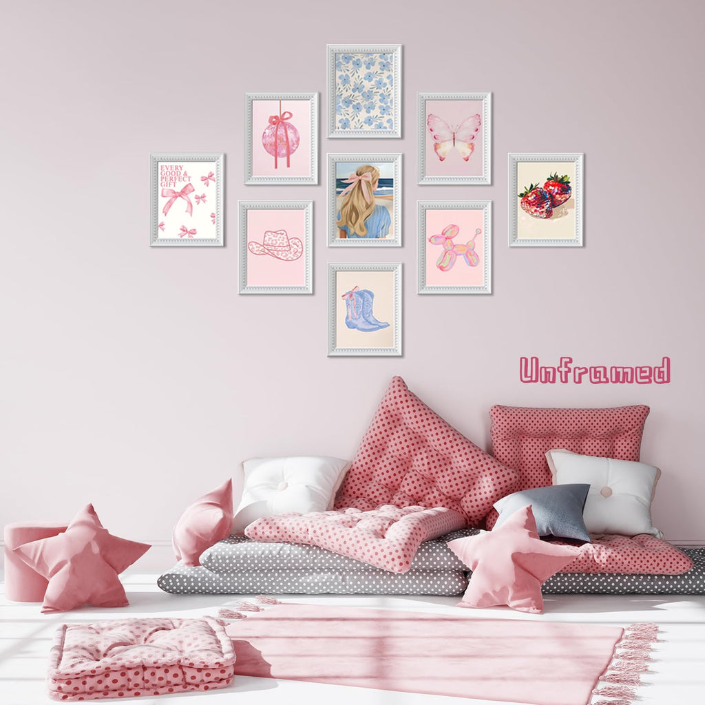 Black Girl Pink Wall Art Aesthetic Set of 3, African American Black Women Canvas Posters Fashion Black Girl Wall Pictures Prints Home Decor，Living Room， Bedroom ，Bathroom Decoration ，12x16In Unframed
