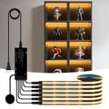 AIMENGTE 12V COB LED Cabinet Lights Black Strip, 6 x 3.3ft Touch Dimmable 3000K Lighting for Parallel Wood Slat Wall Panels, Display Cabinets, Wardrobes, Showcases, Shelves