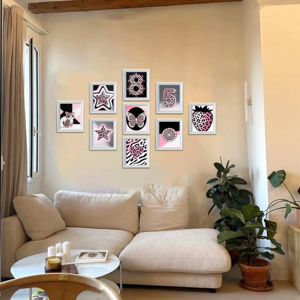 Black Girl Pink Wall Art Aesthetic Set of 3, African American Black Women Canvas Posters Fashion Black Girl Wall Pictures Prints Home Decor，Living Room， Bedroom ，Bathroom Decoration ，12x16In Unframed