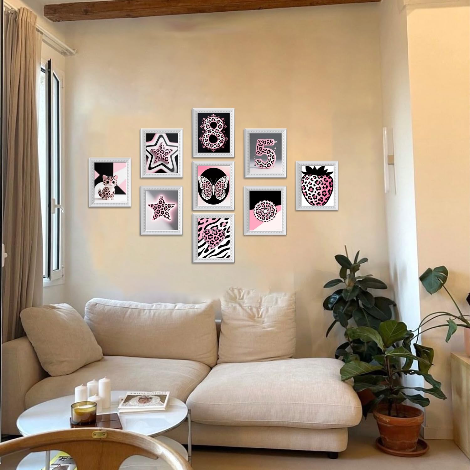 Black Girl Pink Wall Art Aesthetic Set of 3, African American Black Women Canvas Posters Fashion Black Girl Wall Pictures Prints Home Decor，Living Room， Bedroom ，Bathroom Decoration ，12x16In Unframed