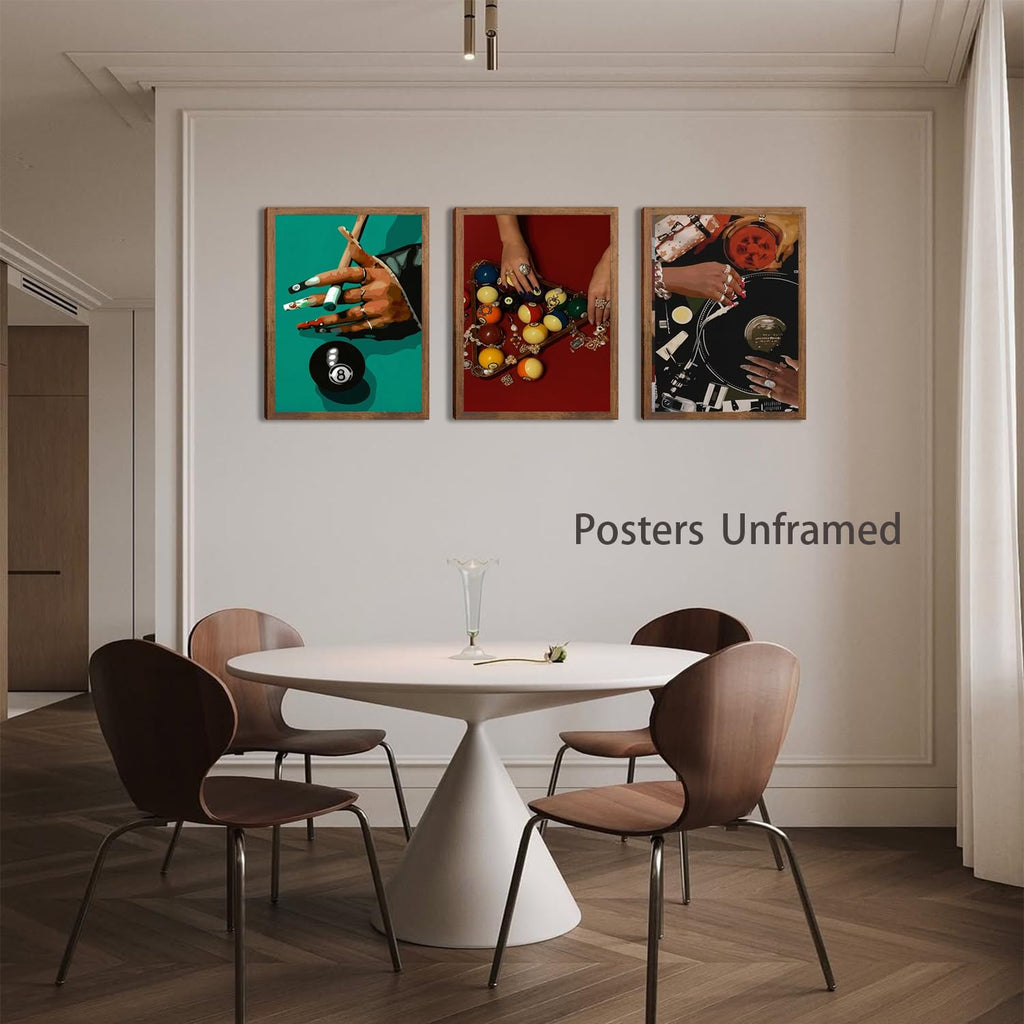 Black Girl Pink Wall Art Aesthetic Set of 3, African American Black Women Canvas Posters Fashion Black Girl Wall Pictures Prints Home Decor，Living Room， Bedroom ，Bathroom Decoration ，12x16In Unframed