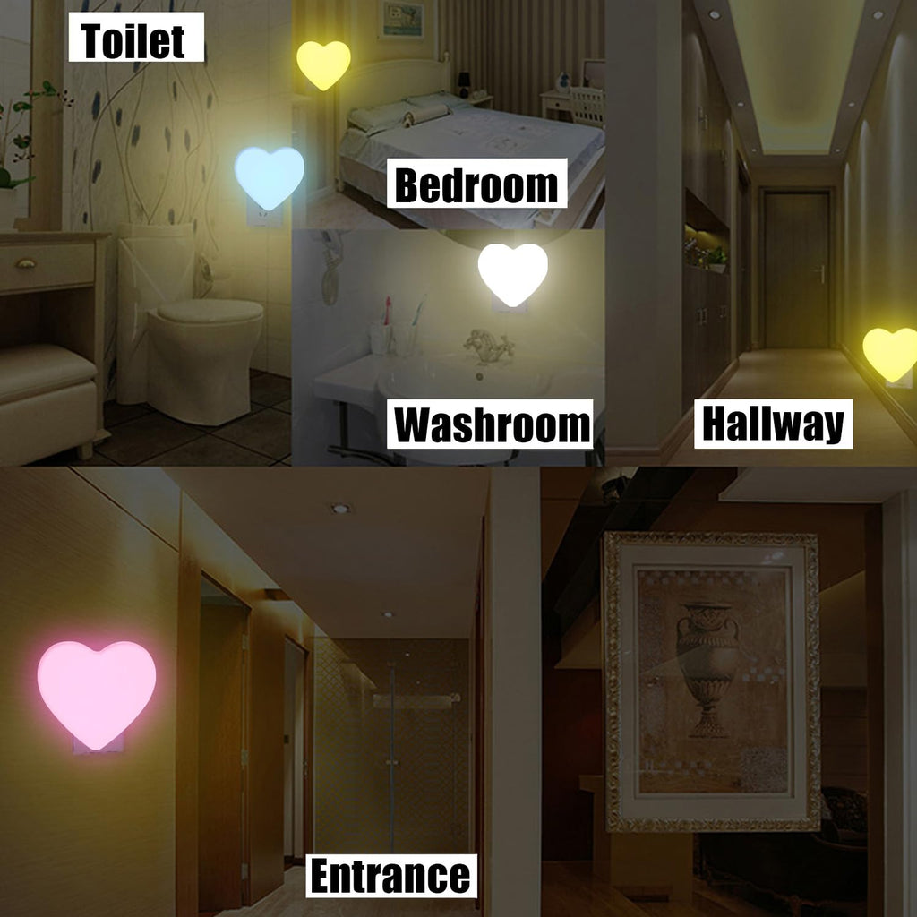 INZU Night Lights Plug into Wall, LED Night Light for Kids, Cute Nightlight with Auto Dusk to Dawn Sensor, LED Nightlight with Soft Warm Light for Bedroom, Nursery, Bathroom, Hallway (Pink)
