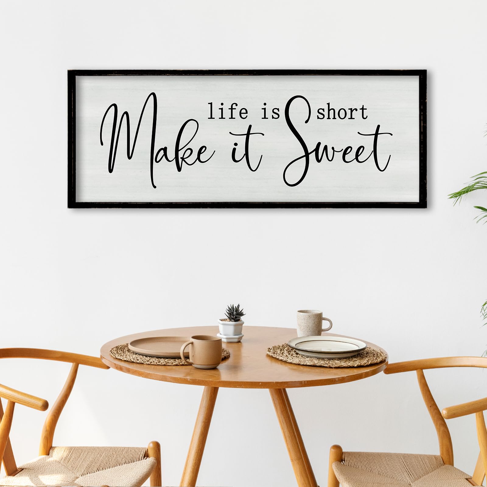 ZZJJHYWGQ Sweet Dreams Above Bed Wall Decor Sign 40"x15" for Master Bedroom Over Bed Guest Room Wood Framed Wall Art (Wood)