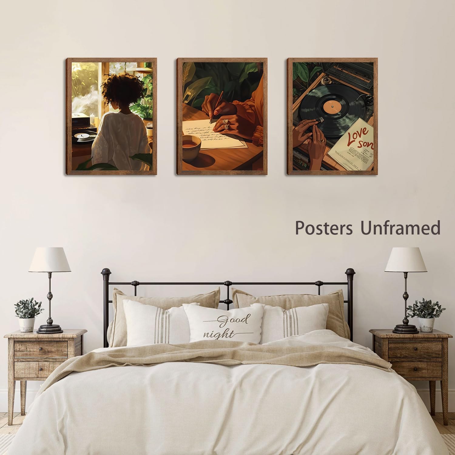 Black Girl Pink Wall Art Aesthetic Set of 3, African American Black Women Canvas Posters Fashion Black Girl Wall Pictures Prints Home Decor，Living Room， Bedroom ，Bathroom Decoration ，12x16In Unframed