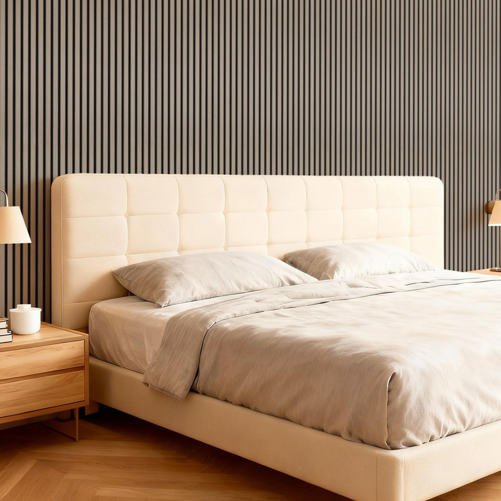 TONOR Wood Slatwall Panels, 4 Pack 47.2" x 23.6"/ 120 x60cm(31ft²) Acoustic Wall Panels, Wood Slat Acoustic Panels for Noise Cancelling and Decoration, Living Room, Bedroom, Office, Walnut