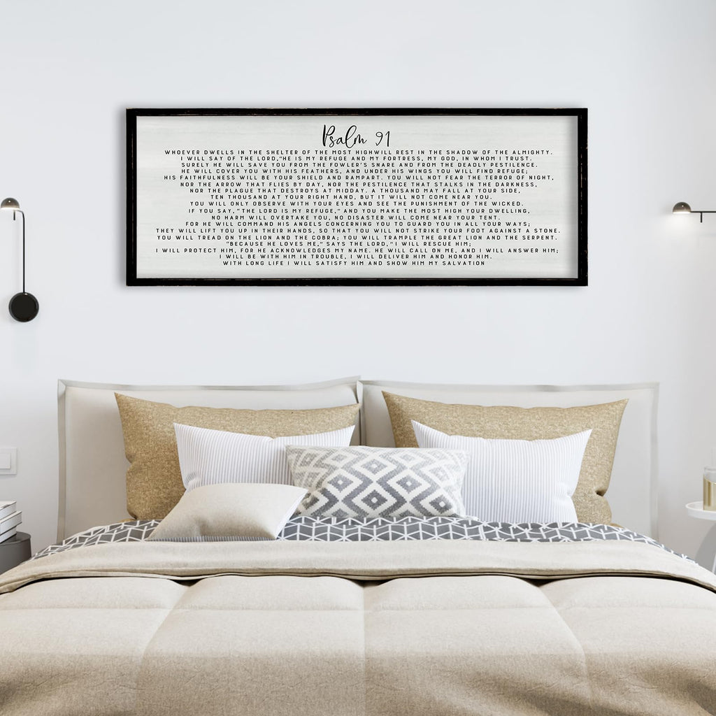ZZJJHYWGQ Sweet Dreams Above Bed Wall Decor Sign 40"x15" for Master Bedroom Over Bed Guest Room Wood Framed Wall Art (Wood)