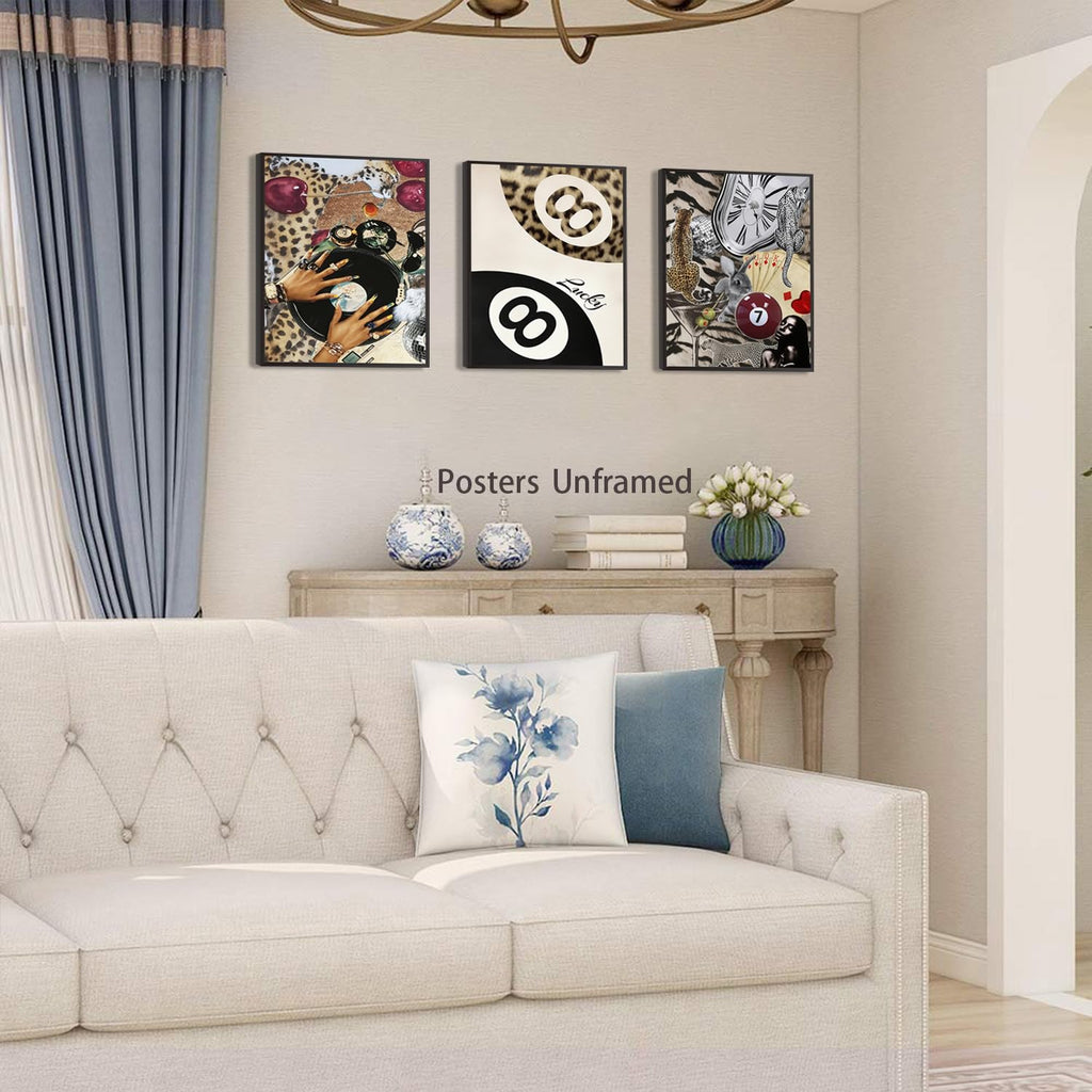 Black Girl Pink Wall Art Aesthetic Set of 3, African American Black Women Canvas Posters Fashion Black Girl Wall Pictures Prints Home Decor，Living Room， Bedroom ，Bathroom Decoration ，12x16In Unframed