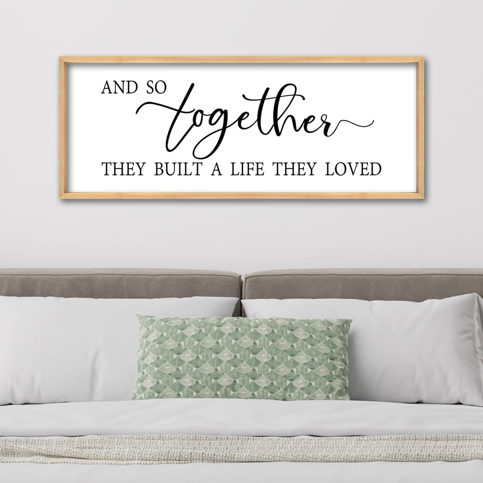 ZZJJHYWGQ Sweet Dreams Above Bed Wall Decor Sign 40"x15" for Master Bedroom Over Bed Guest Room Wood Framed Wall Art (Wood)
