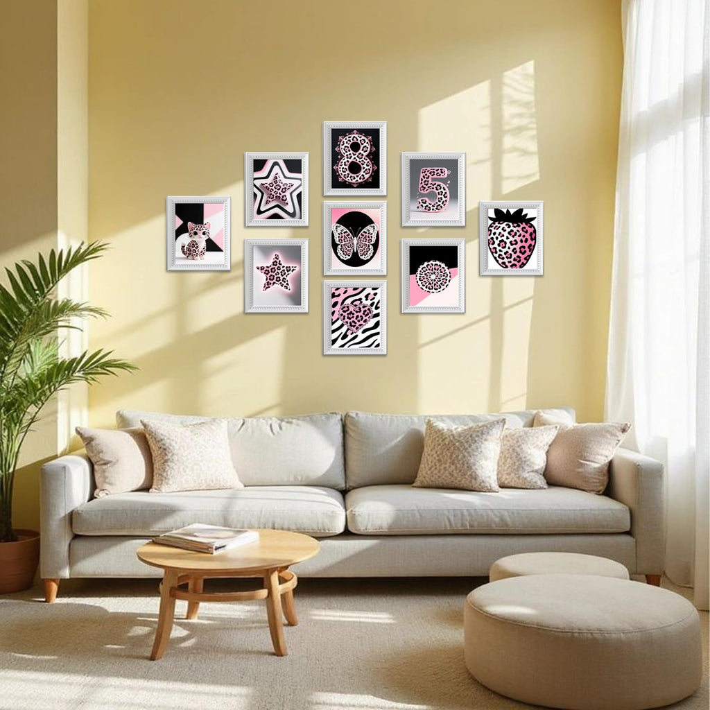 Black Girl Pink Wall Art Aesthetic Set of 3, African American Black Women Canvas Posters Fashion Black Girl Wall Pictures Prints Home Decor，Living Room， Bedroom ，Bathroom Decoration ，12x16In Unframed