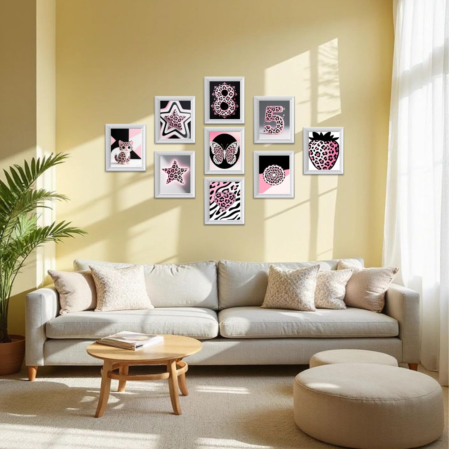 Black Girl Pink Wall Art Aesthetic Set of 3, African American Black Women Canvas Posters Fashion Black Girl Wall Pictures Prints Home Decor，Living Room， Bedroom ，Bathroom Decoration ，12x16In Unframed