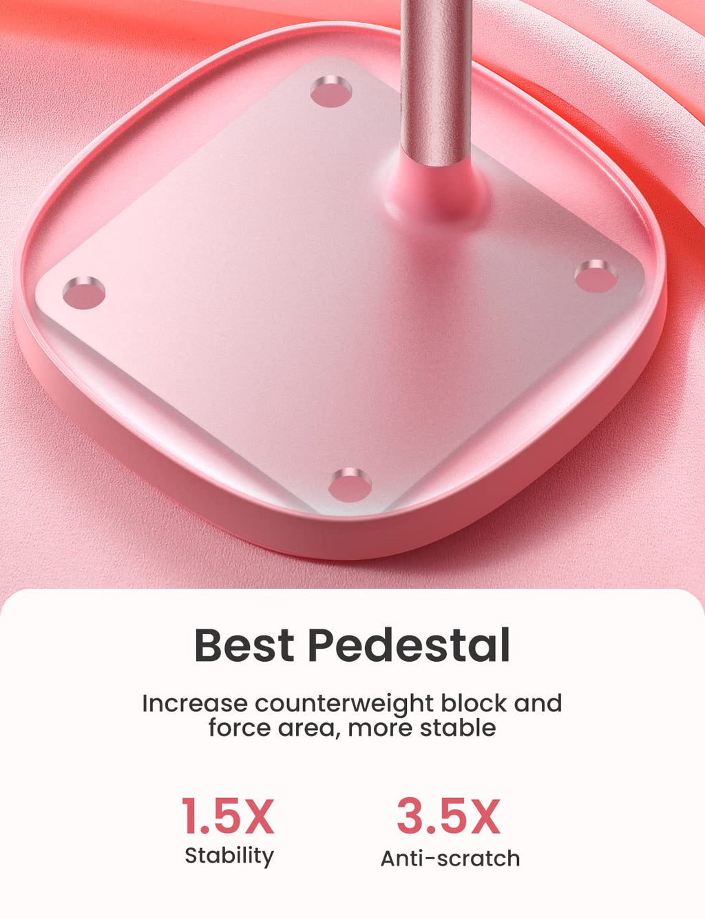LISEN Cell Phone Stand Phone Holder for Desk Office Decor, Office Desk Accessories Women PC Gaming Essentials iPhone Stand Gadgets Men Gifts for Mom Fit OtterBox Case Switch iPad Air Tablet 4-10 in