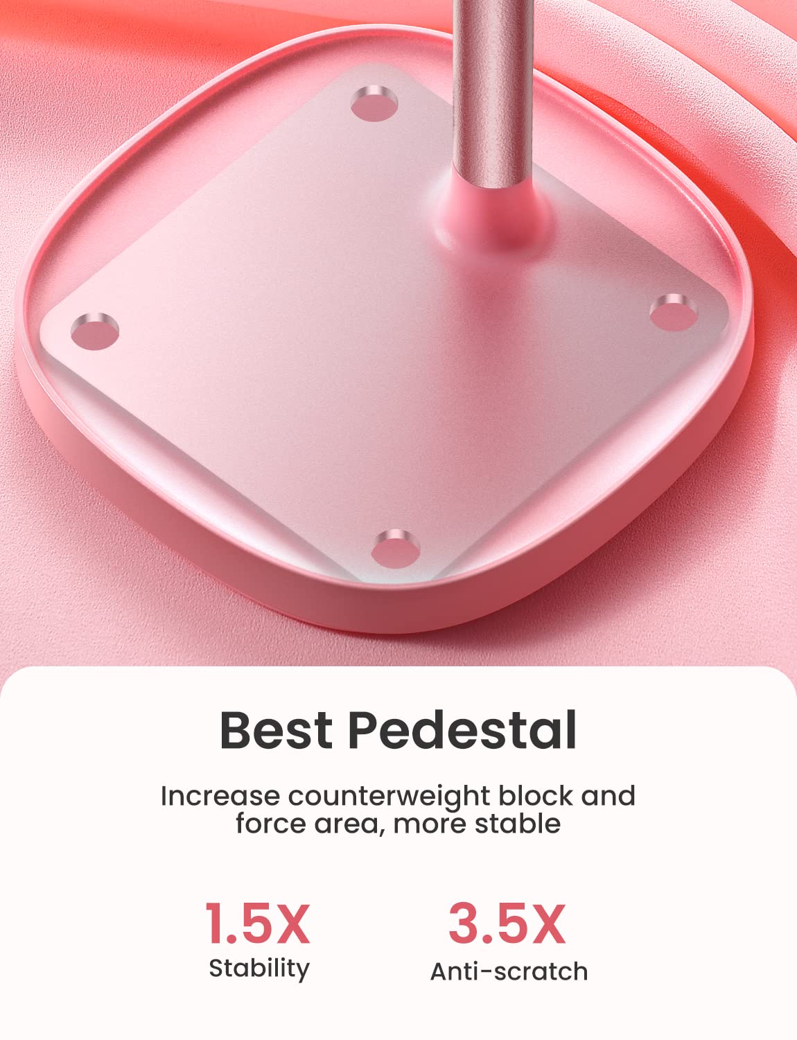 LISEN Cell Phone Stand Phone Holder for Desk Office Decor, Office Desk Accessories Women PC Gaming Essentials iPhone Stand Gadgets Men Gifts for Mom Fit OtterBox Case Switch iPad Air Tablet 4-10 in