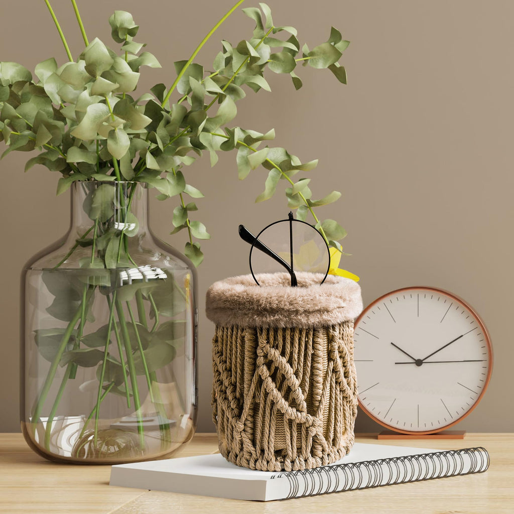 HOSROOME Glasses Holder for Nightstand Boho Decor Eyeglass Holder Stand for Office Desk Organizer