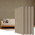 TONOR Wood Slatwall Panels, 4 Pack 47.2" x 23.6"/ 120 x60cm(31ft²) Acoustic Wall Panels, Wood Slat Acoustic Panels for Noise Cancelling and Decoration, Living Room, Bedroom, Office, Walnut