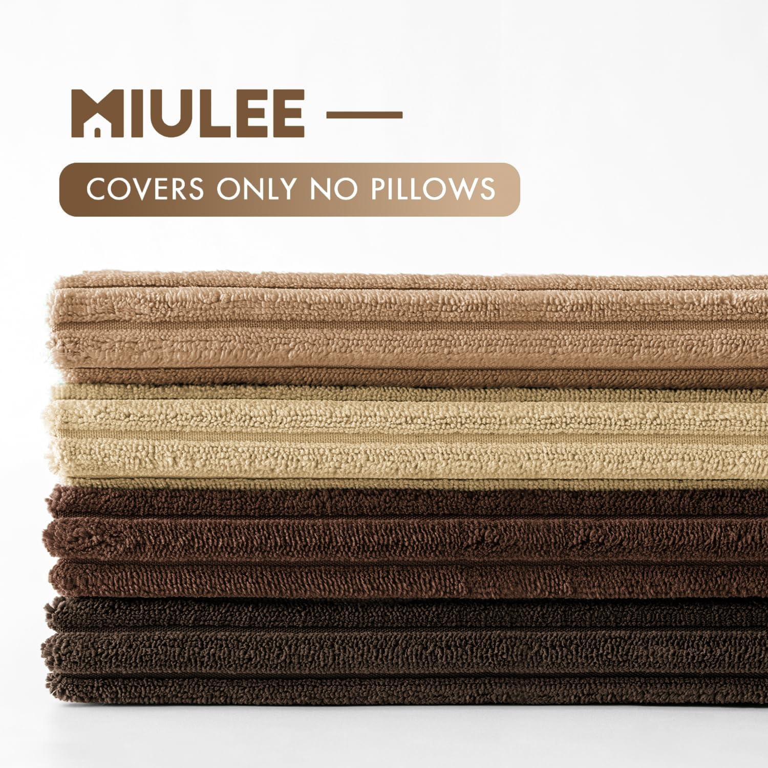 MIULEE Boho Farmhouse Sage Green Throw Pillow Covers 18x18 Inch Set of 4 Mordern Nordic Cushion Covers Soft Corduroy Spring Home Decor for Couch Bed Sofa Living Room Forest Green