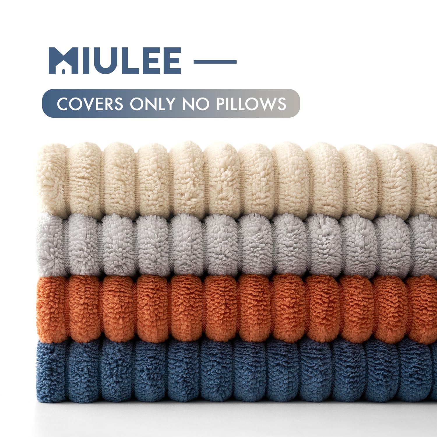 MIULEE Boho Farmhouse Sage Green Throw Pillow Covers 18x18 Inch Set of 4 Mordern Nordic Cushion Covers Soft Corduroy Spring Home Decor for Couch Bed Sofa Living Room Forest Green