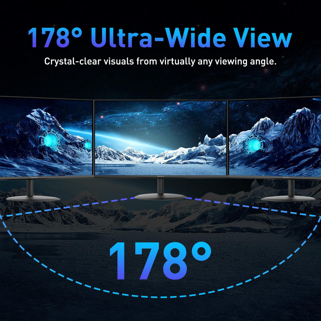 SANSUI 27 Inch Curved 240Hz Gaming Monitor FHD 1080P, 1500R Curve Computer Monitor, 130% sRGB, 4000:1 Contrast, HDR, FreeSync, MPRT 1Ms, Low Blue Light, HDMI DP Ports, Metal Stand, DP Cable Incl.