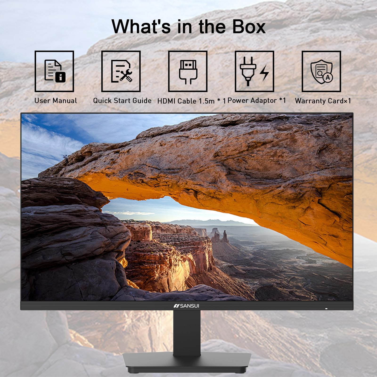 SANSUI 27 Inch Curved 240Hz Gaming Monitor FHD 1080P, 1500R Curve Computer Monitor, 130% sRGB, 4000:1 Contrast, HDR, FreeSync, MPRT 1Ms, Low Blue Light, HDMI DP Ports, Metal Stand, DP Cable Incl.